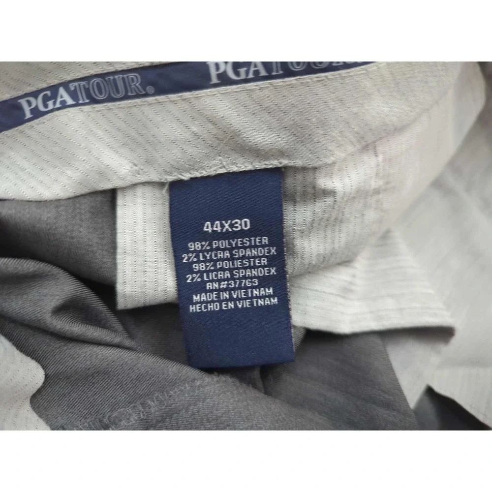 PGA Tour Golf Pants Mens 44x30‎ Gray Straight Stretch Performance